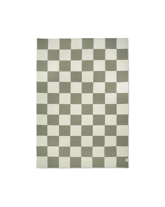 Square teppich weiß/grün
