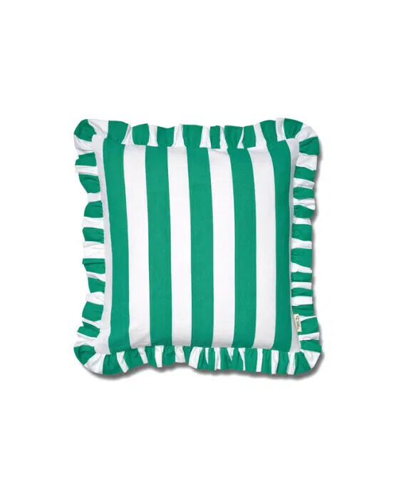 Ruffle Stripes kissenbezug grün