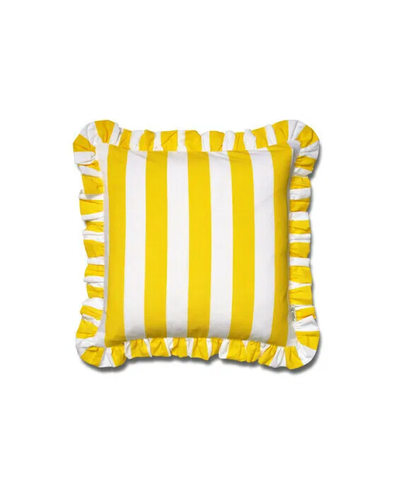 Ruffle Stripes kissenbezug gelb