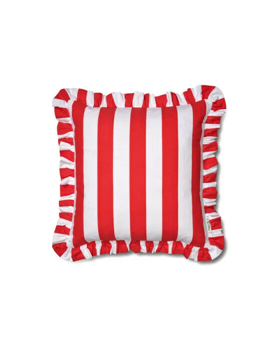 Ruffle Stripes kissenbezug rot