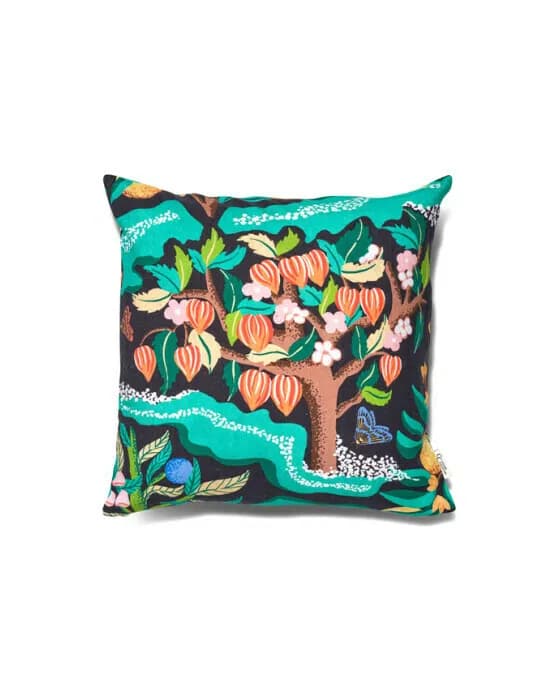Botanical Cherry kissenbezug schwarz