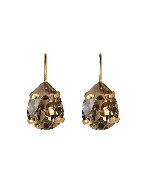 Mini Drop Clasp Earrings Greige