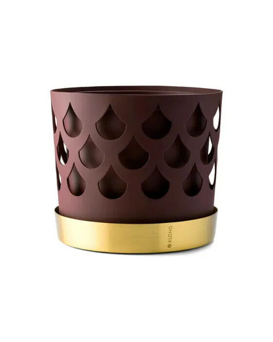 Trio Drop Flower Pot Burgundy