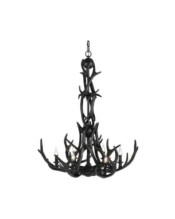 Antler Kronleuchter schwarz