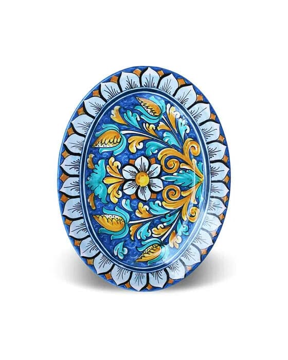 Polam serving tray blue