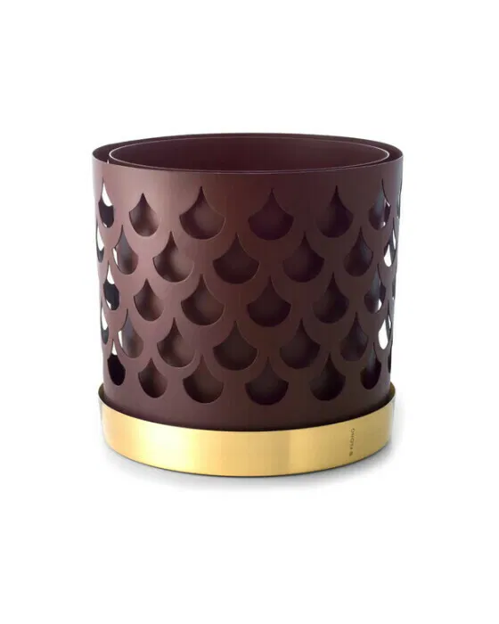 Trio Drop Flower Pot Burgundy