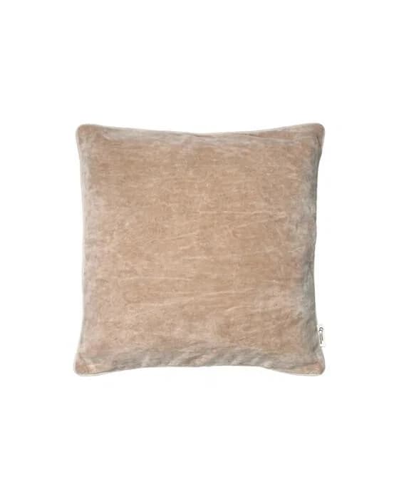 Velvet Stonewash cushion cover beige