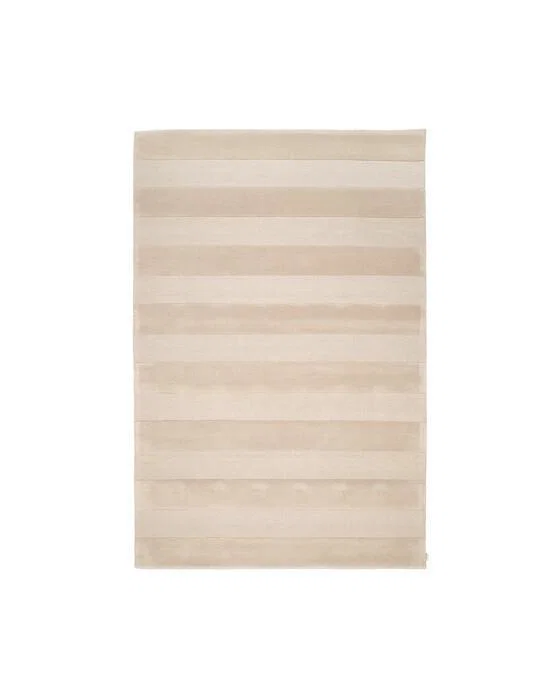 Stripe Bouclé-Teppich beige