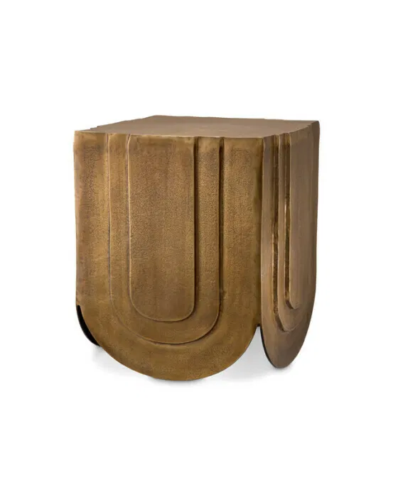 Gubbio Side Table Vintage Brass