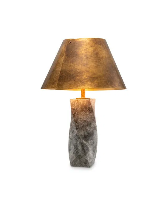 Camelia Table Lamp Vintage Brass / Grey