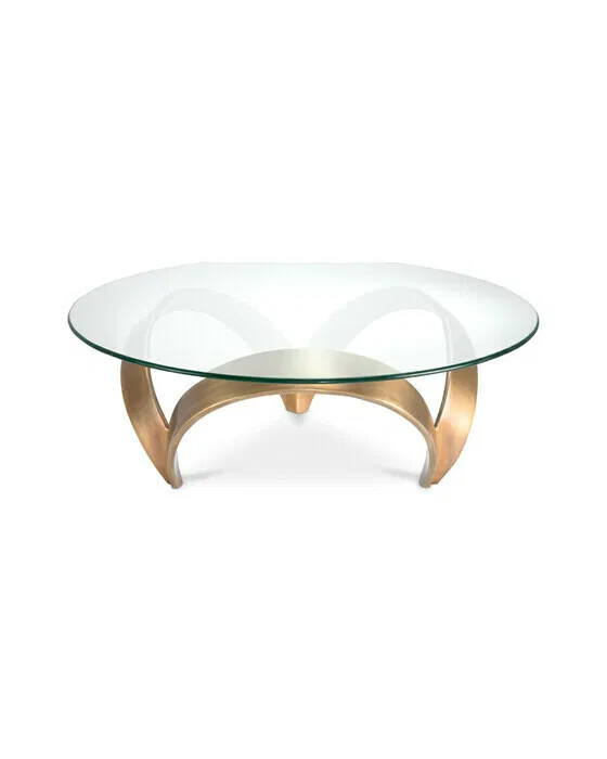 Soquel Coffee Table Vintage Brass