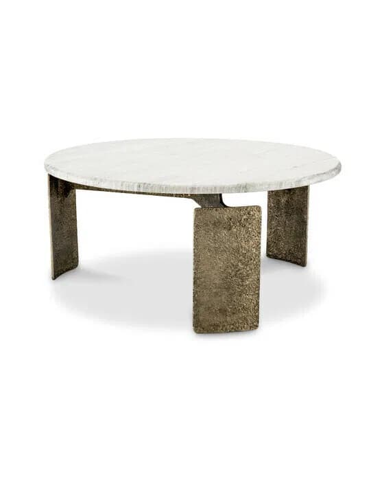 Bodega Coffee Table Antique Brass