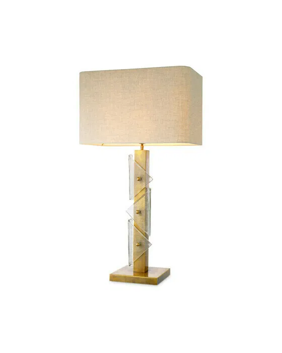 Mirabella Tischlampe antikes Messing