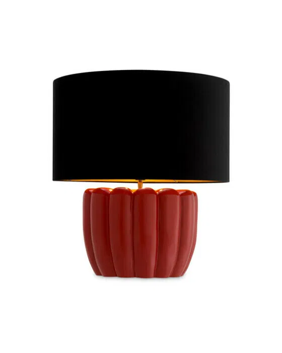 Barocco tischlampe rot