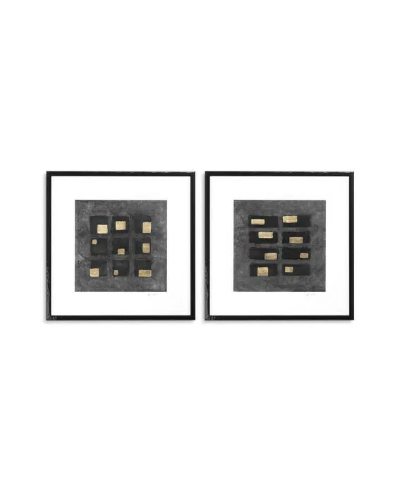 Washed Black Squares Bild von Michael Willett 2er Set