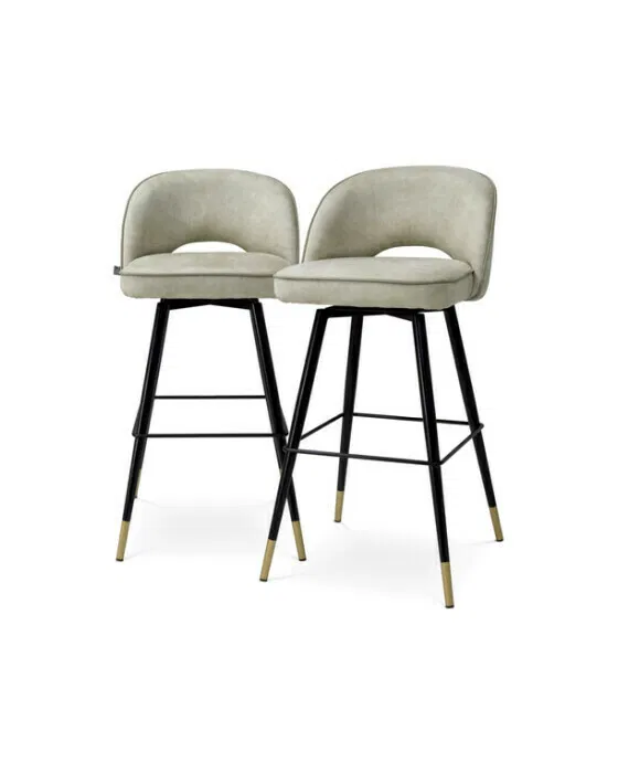Cliff Bar Stool Mayer Silver Set of 2
