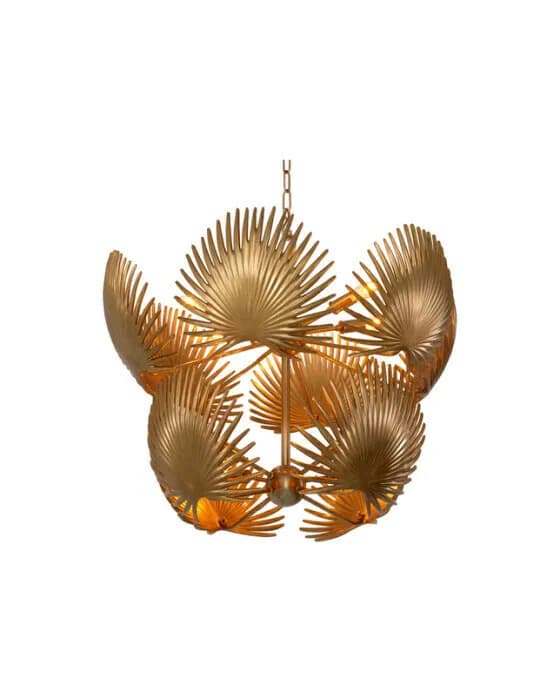 Foliage Chandelier Vintage Brass