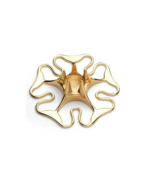 Rose Candleholder Brass