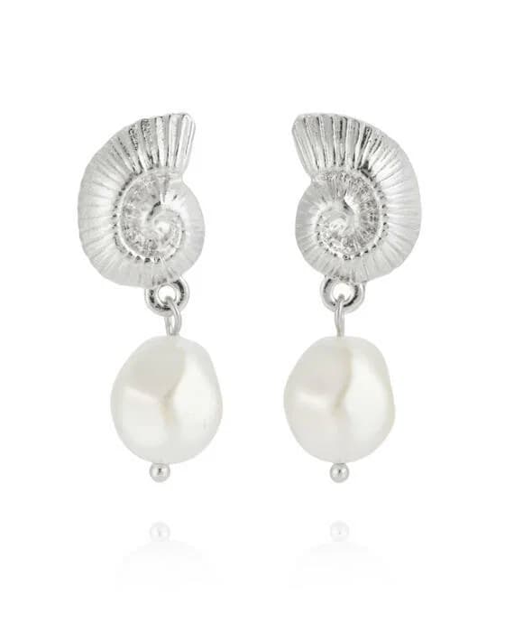 Seadora-Ohrringe Pearl Rhodium