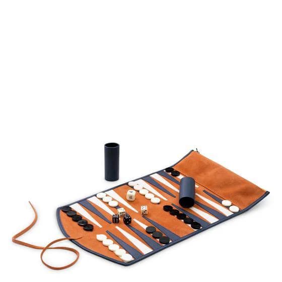Monte Lago Backgammon Reiseset Orange