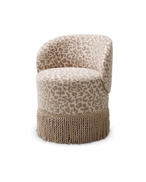 Greer Essstuhl Harley Leopard Beige