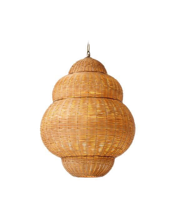 Rowlan Pendelleuchte antikes Rattan