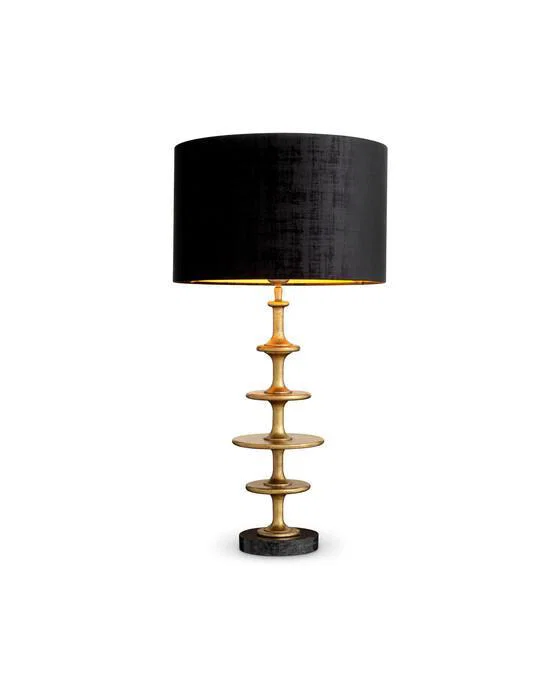 Rosetti Tischlampe in antikem Messing