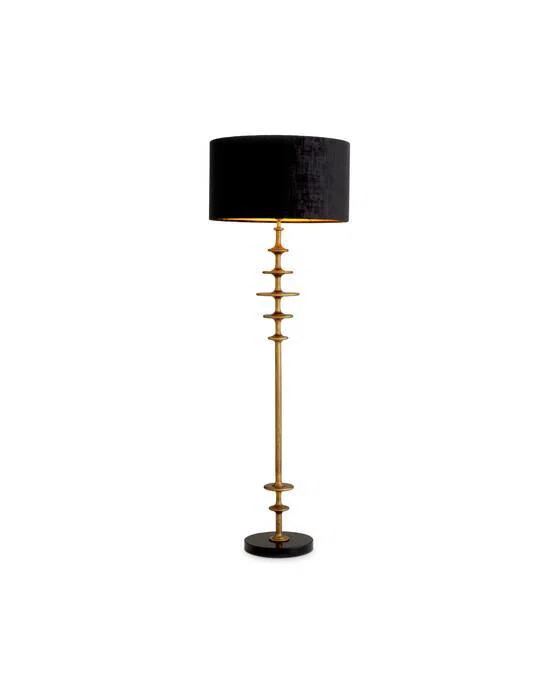 Rosetti-Stehlampe in antikem Messing