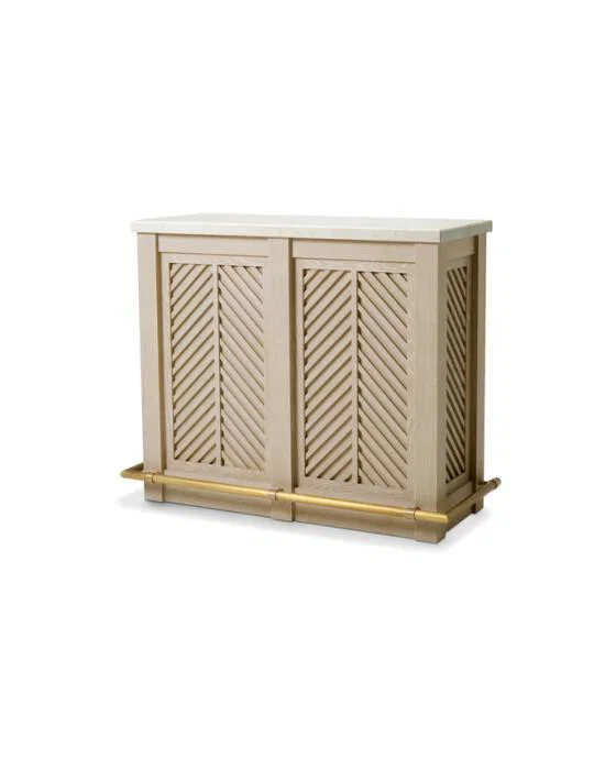 Elvador Barschrank gewaschenes Eichenfurnier