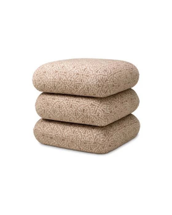 Greenwich Hocker Frieze Jacquard beige