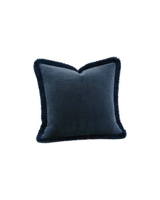 Gabby Kissenhülle Fransen blau