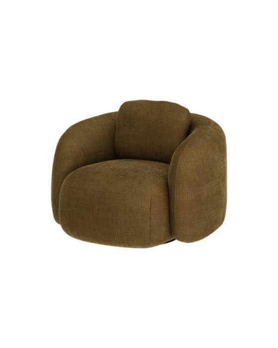 Dixon drehbarer Stoffsessel Gabby Cognac