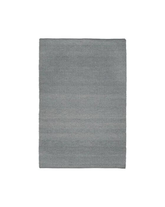 Merino-Teppich blau