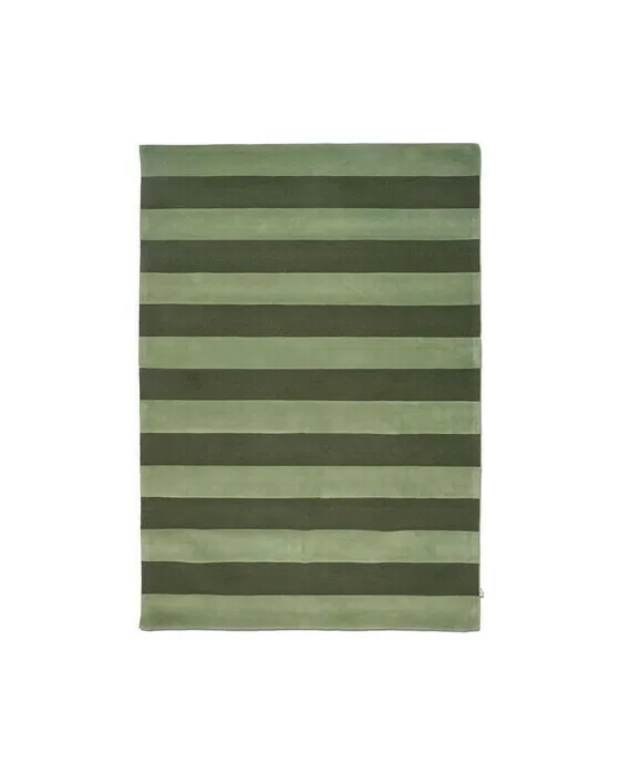 Classic Collection Stripe Boucle Teppich Green, 170x230 cm