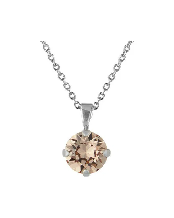 Classic Petite Necklace Greige Rhodium