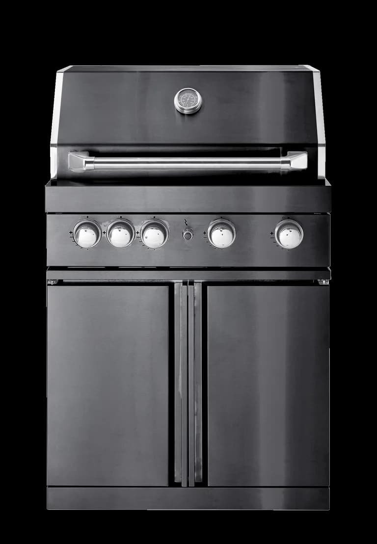 Black Collection - Freistehender Gasgrill mit 4 effizienten Brennern und Infrarotbrenner - Myoutdoorkitchen