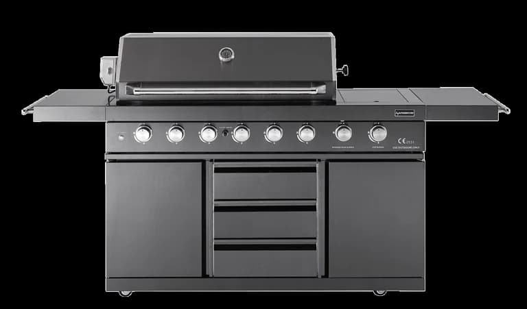 Black Collection - Freistehender Gasgrill mit 6 Brennern und PowerSear Zone (Infrarot) - Myoutdoorkitchen