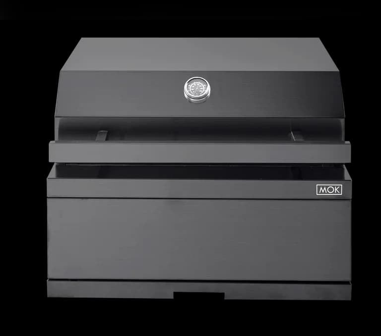 Nordic Line - Integrierbarer Holzkohlegrill (Schwarz) - Myoutdoorkitchen