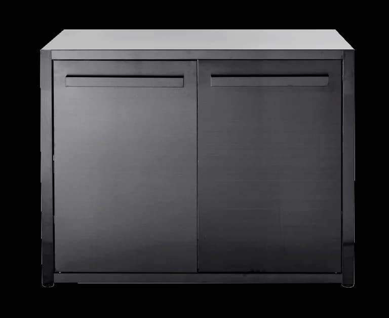 Myoutdoorkitchen - Nordic Line - Arbeitstisch mit Tür 120 cm (Schwarz) - Myoutdoorkitchen