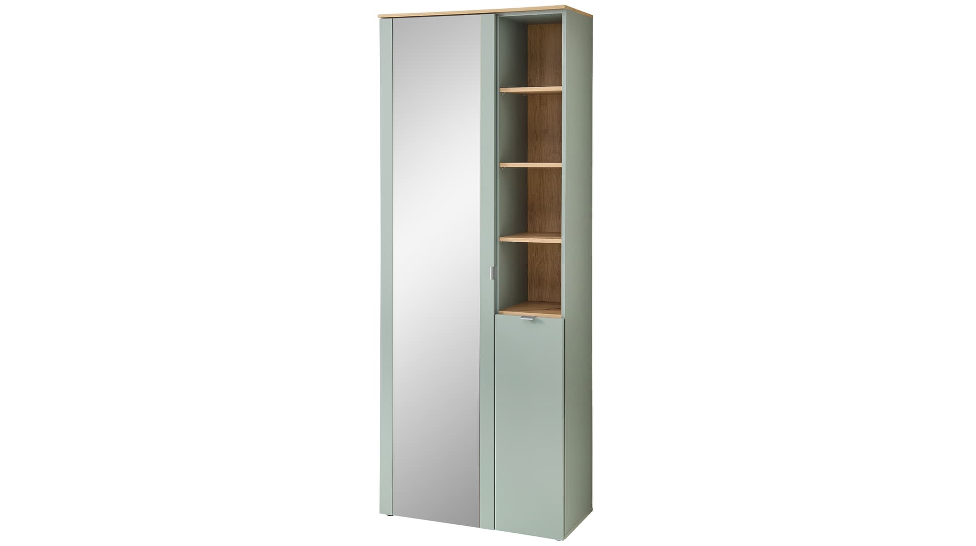 Garderobenschrank grün - Artisan Eiche 202 cm - BARI