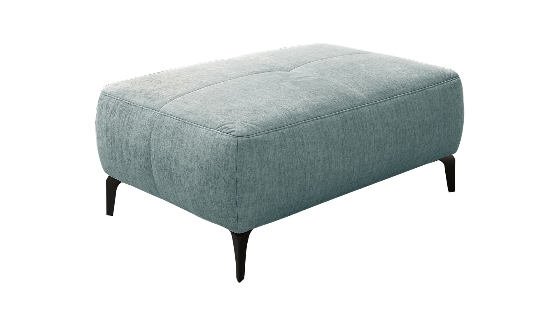 Hocker Sitzhocker 79 x 111 cm blau Veloursbezug - SALO