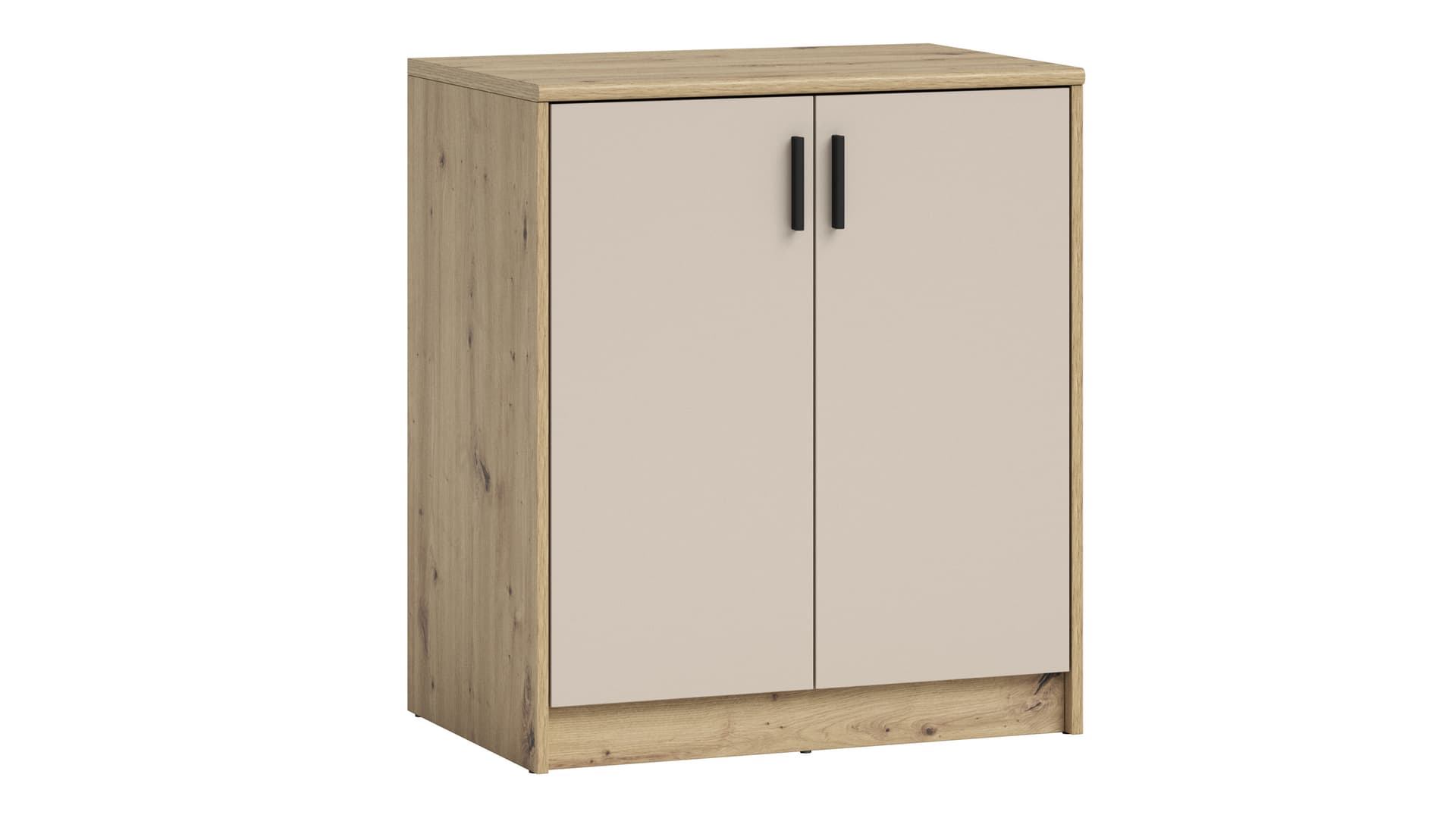 Kommode Beige-Kaschmir - Eiche 74 x 50 cm - 2-türig - NELLY