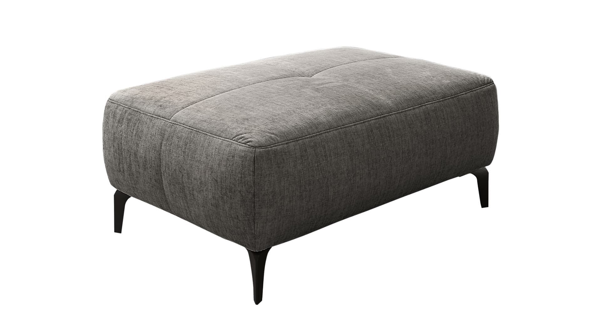 Hocker Sitzhocker 79 x 111 cm grau Veloursbezug - SALO