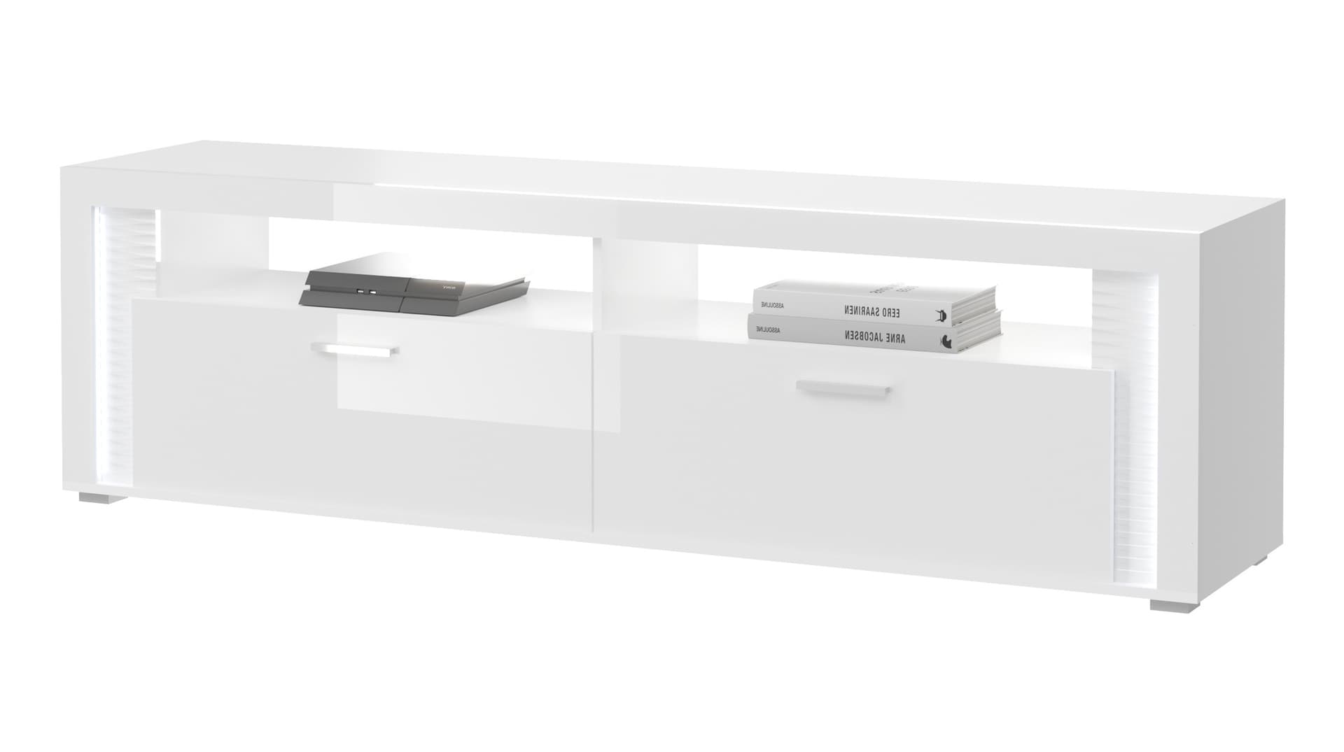 TV-Lowboard weiß hochglanz 201 cm - SKYLIGHT