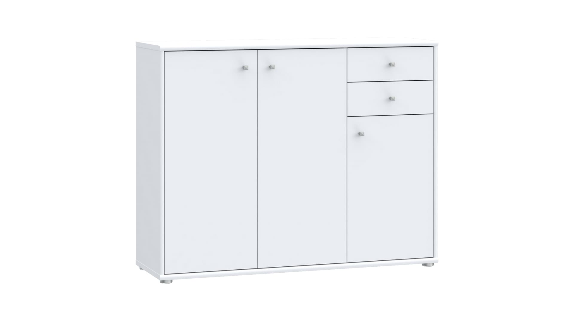 Kommode mit Schubladen weiß 86 cm - TEMPRA