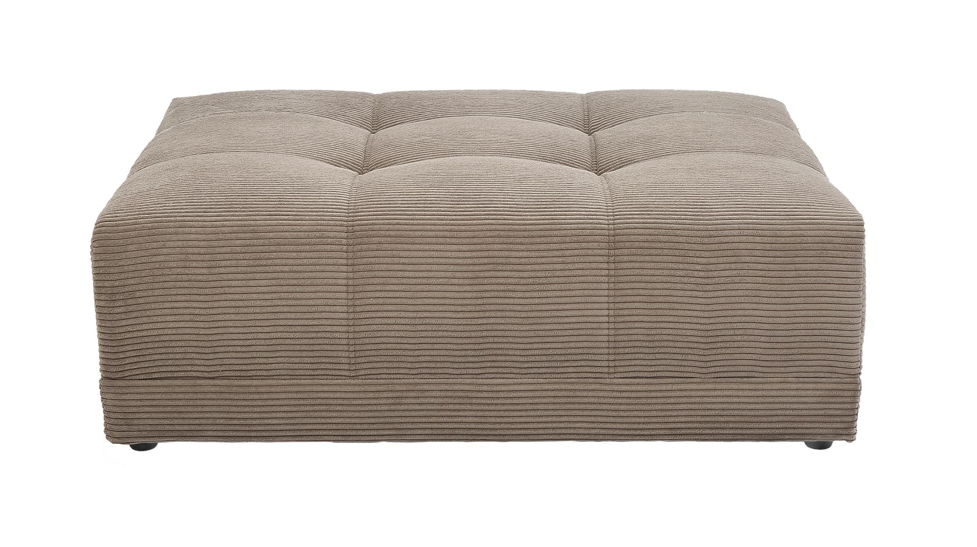 Hocker Sitzhocker 126 x 125 cm Cord taupe - JANNI
