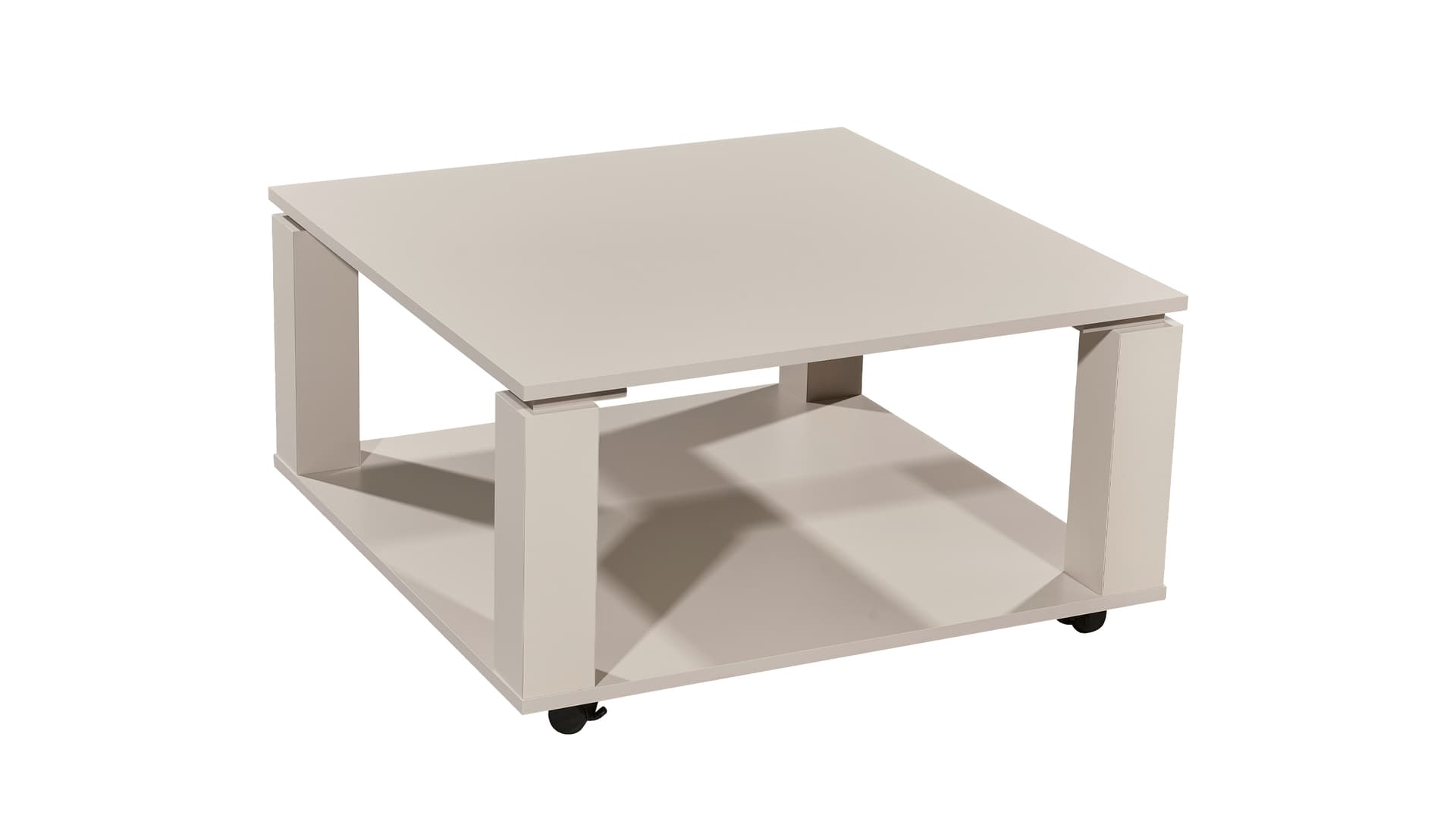Couchtisch Beige-Kaschmir quadratisch 76 x 76 cm - ROMY