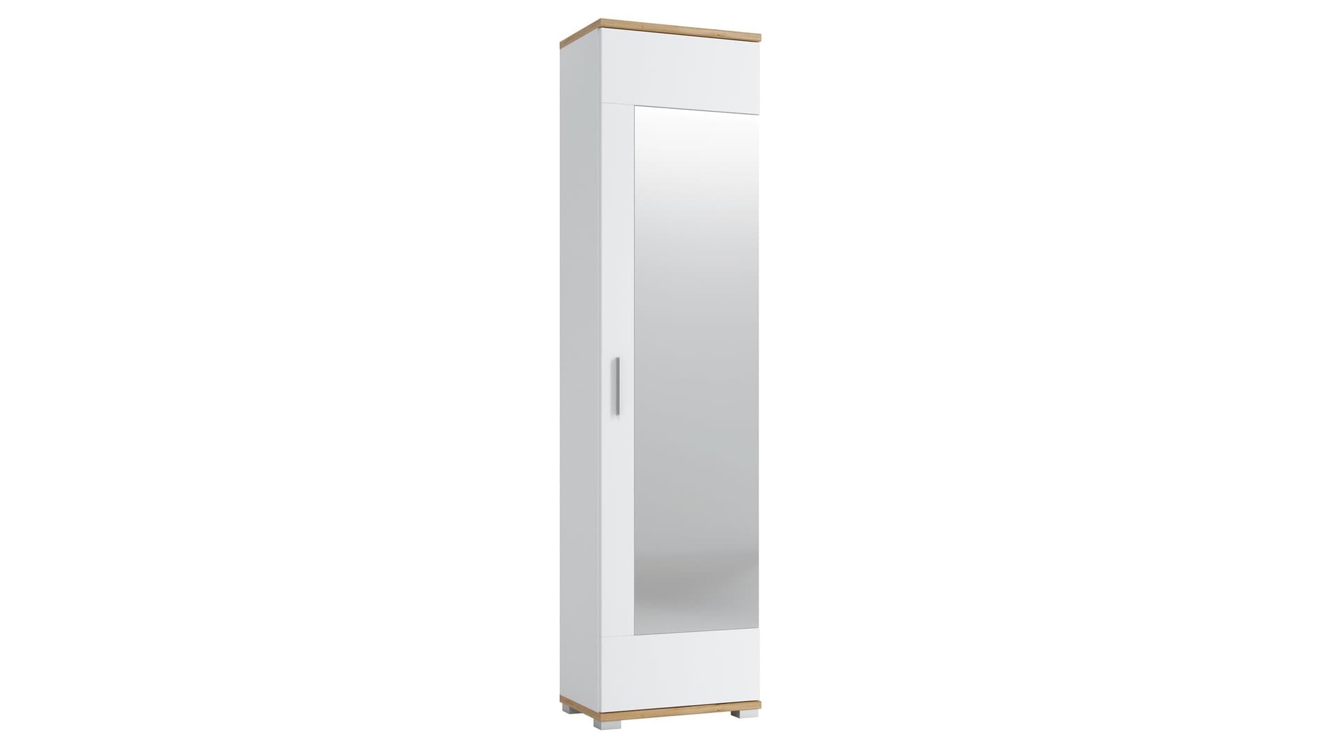 Garderobenschrank alpinweiß - Wotan Eiche 199 cm - HOLA