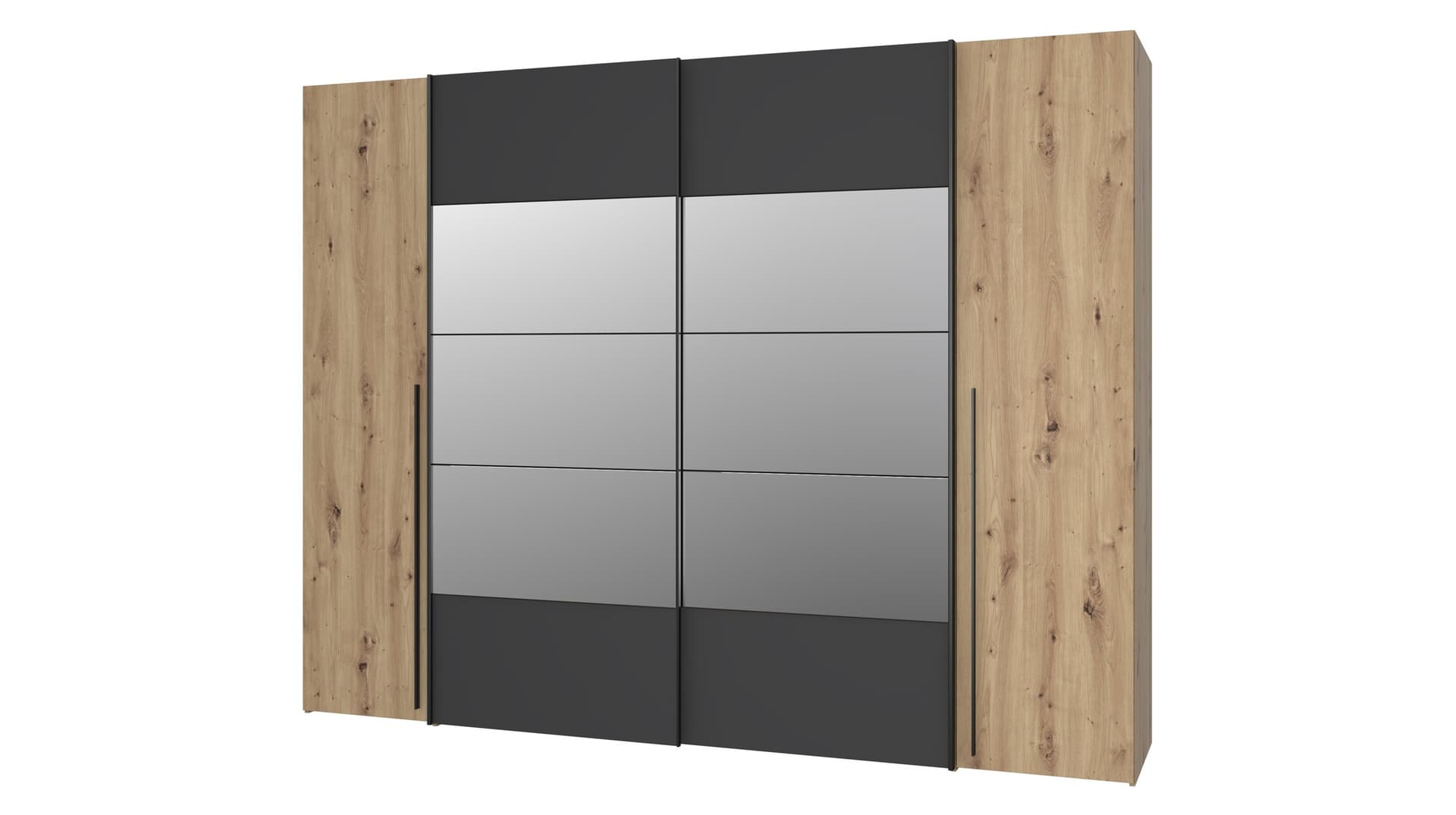 Kleiderschrank mit Spiegel - Artisan Eiche - 270 cm - RAYONG