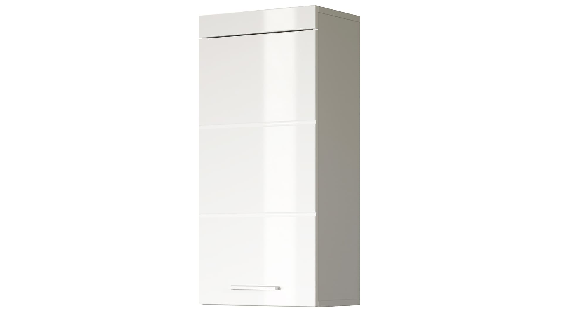 Bad Hängeschrank weiß hochglanz Breite 37 cm - AMANDA